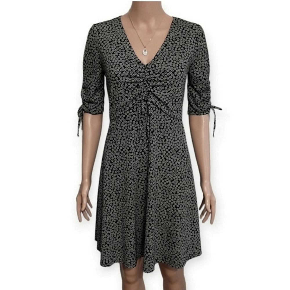 Lauren Conrad Black Floral Dress Womens XS